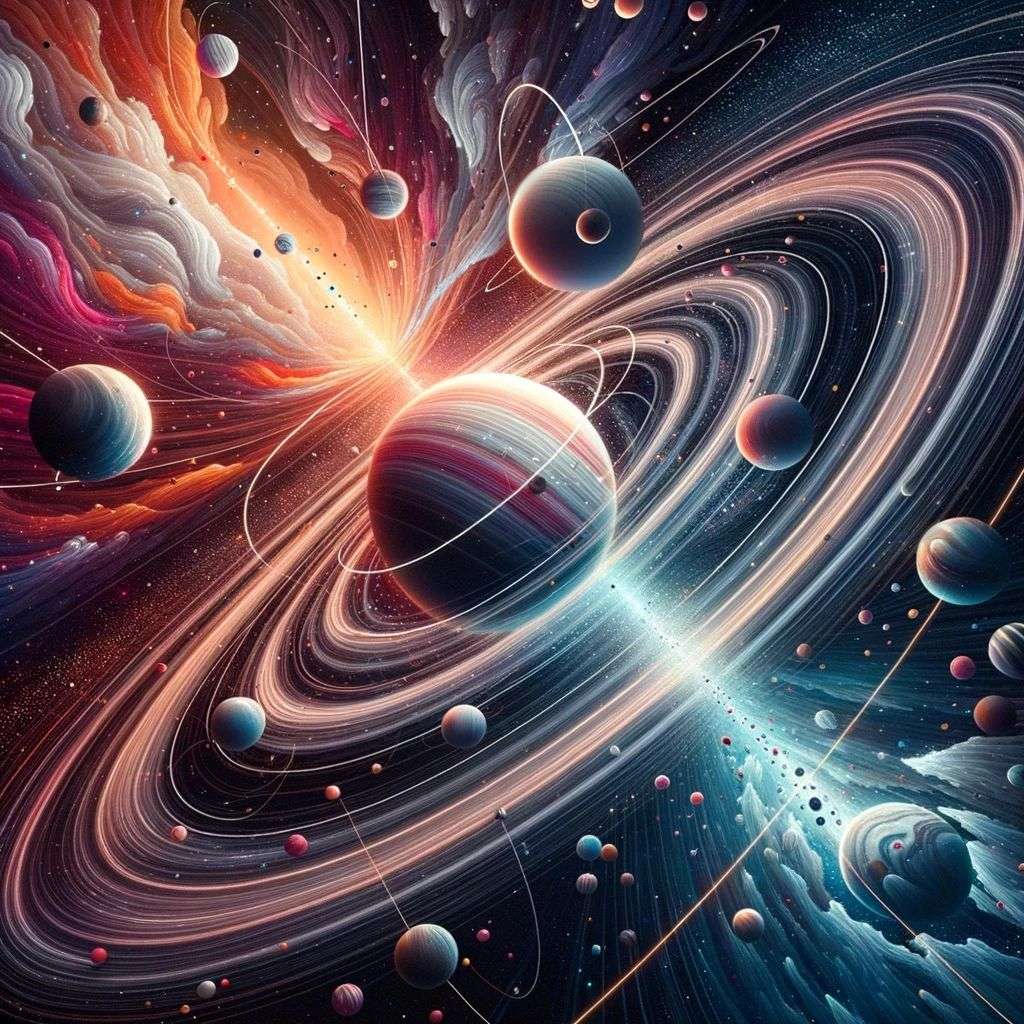 the discovery of gravity, digital art created in Procreate